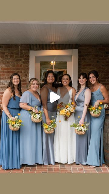 Kate Campbell, wedding florist on Instagram: "Bridesmaid baskets 🧺 

To stay I’m obsessed with baskets would be an understatement at this point 

Photographer @margaretwroblewski 
Planner @rachelkellyevents 
Florals @katecampbellfloral 
Venue @birkbyhouse 

#katecampbellfloral #bridesmaidbasket #bridesmaidbouquet #basketflower" Bridesmaids With Baskets, Bridesmaid Baskets, Basket Bouquet, Bridesmaid Bouquet, Wedding Florist, Florist, Dream Wedding, Baskets, Photographer