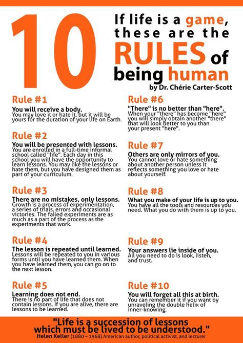 10 Rules of Being Human Tedx Talks, Small Business Marketing Plan, Life Is A Game, Powers Of 10, Types Of Humans, Man Rules, Psychological Facts Interesting, Humanity Quotes, Teaching Philosophy