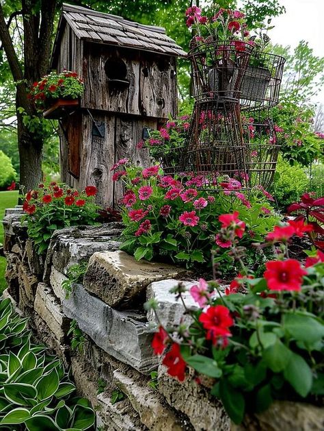 homemade haven: recipes, decor, diy and garden ideas | Birds house 🏠 🐦❤️ | Facebook Birds House, Bed Headboards, Little Library, Garden Structures, Headboards, Cottage Core, Headboards For Beds, Decor Diy, Bird House