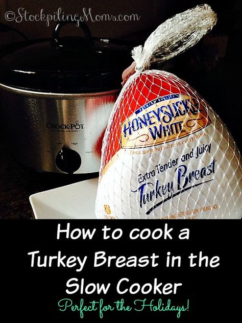 Crock Pot Thanksgiving, Turkey In The Oven, Cook A Turkey, Cooking Turkey Breast, Slow Cooker Turkey Breast, Crock Pot Food, Crockpot Turkey, Slow Cooker Turkey, Turkey Breast Recipe