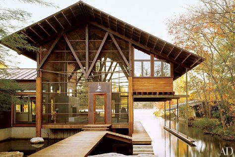 Crowded Beach, Lake Flato, Lake Austin, Austin Homes, Body Of Water, River House, Texas Homes, Sustainable Architecture, Wooden House