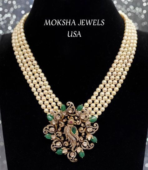 Beads Jwellary Indian, Beads Jwellary, Pearl Haram, Gold Jewels Design, Gold Pearl Jewelry, Fancy Jewelry Necklace, Victorian Pendants, Pearl Jewelry Design, Gold Necklace Simple