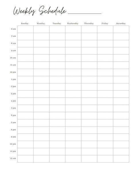 Hourly Weekly Schedule Weekly Planner Printable Week at a - Etsy | Printable P plannerdividerspri... revisionplanner #goalplanner #notabilityplanner Study Planner Printable Free, Timetable Planner, Student Daily Planner, Student Weekly Planner, Weekly Planner Design, Simple Weekly Planner, Weekly Meal Planner Template, Weekly Schedule Printable, Weekly Schedule Planner