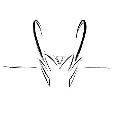 Simple Loki Tattoo, Loki Laufeyson Tattoo, Loki Inspired Tattoo, Loki Horns Tattoo, Marvel Inspired Tattoos, Loki Doodle, Loki Tattoos, Loki Tattoo Ideas, Marvel Tattoos Minimalist