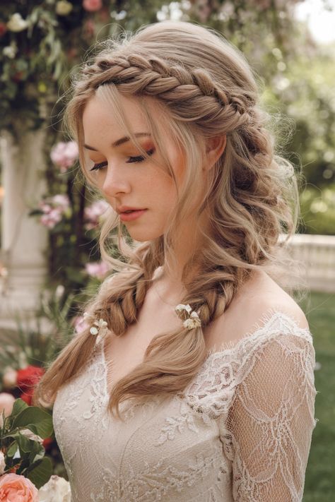 Discover the beauty of elegant half up half down wedding hairstyles, perfect for adding a touch of romance to your bridal look. This versatile style features cascading waves and a beautifully pinned crown, blending sophistication with effortless charm. Whether you're dreaming of a garden ceremony or a grand celebration, this hairstyle effortlessly elevates your wedding day ensemble. Say "I do" to this stunning look! #weddinghairstyles #HalfUpHalfDown #BridalBeauty Down Wedding Hairstyles, Half Up Half Down Wedding, Garden Ceremony, The Modern Bride, Wedding Hair Down, Bridal Look, Bridal Beauty, Half Up Half Down, Modern Bride