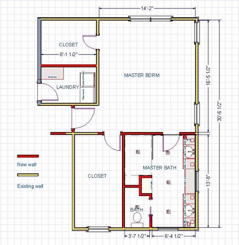 2nd Story Master Suite Addition, Entry To Master Suite, Master Bath Layout Floor Plans No Tub, Bedroom Addition Ideas Layout Master Bath, Master Suite With Laundry Floor Plans, L Shaped Master Suite Layout, Master Suite Floor Plan Layout, Room Additions Bedroom Master Suite, First Floor Master Suite Addition