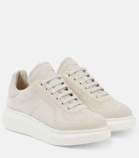 Oversized leather sneakers in neutrals - Alexander Mc Queen | Mytheresa Expensive Sneakers, Alexander Mcqueen Sneakers, Mcqueen Sneakers, Alexander Mcqueen Shoes, Mc Queen, Trainers Fashion, Golden Goose Deluxe Brand, Latest Sneakers, Trainer Sneakers