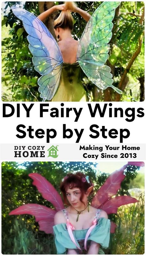 Diy Large Fairy Wings, Diy Fairy Shoes How To Make, Custom Fairy Wings, How To Make A Fairy Costume Diy, Diy Pixie Wings, How To Fairy Wings, Magical Fairy Costume, How To Make Fairy Wings Diy Easy Tutorial, Make Your Own Fairy Wings