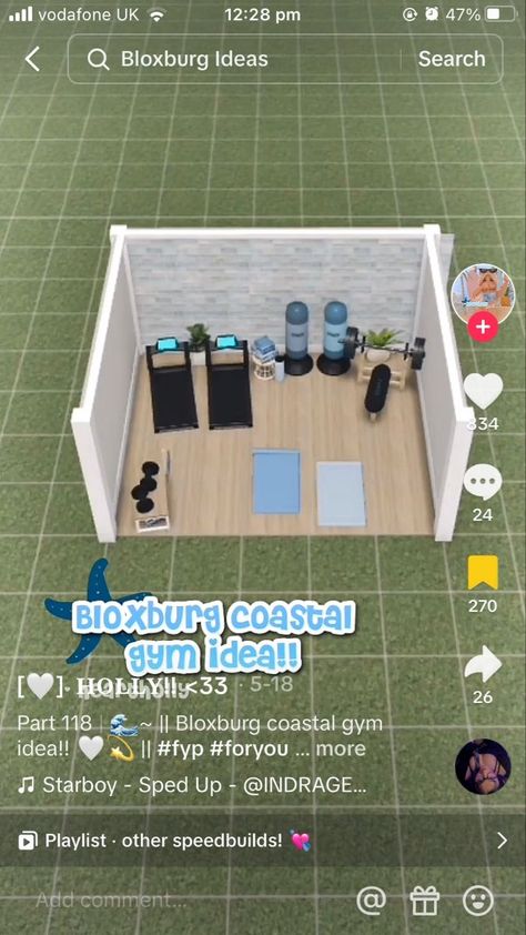 Bloxburg House Ideas Extra Space, Bloxburg Skate Park, Bloxburg Workout Room Ideas, Bloxburg Gym Ideas, Bloxburg Playroom Ideas, Coastal Bloxburg House, Coastal Bloxburg, Bloxburg City, Bloxburg Beach House