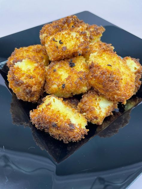 Crispy Fried Feta - Home Cooking With Julie Neville Baked Feta Bites, Pan Fried Feta, Oven Fried Feta Rolls With Chili Honey, Deep Fried Feta Cheese, Fried Feta Cheese Balls, Pan Fried Feta Cheese, Fried Feta Cheese, Greek Fried Feta With Honey, Feta Cheese Ball