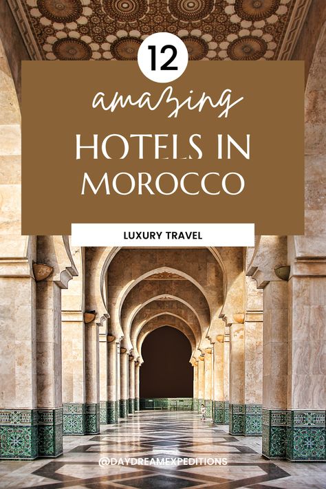 12 Amazing Hotels in Morocco Africa Destinations, Luxury Morocco, Travel Agent Career, Morocco Hotel, La Mamounia, Amazing Hotels, Marrakech Travel, Design Cafe, Morocco Travel