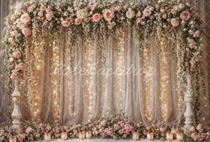 Floral Backdrops for Parties & Weddings | Kate Backdrops Quince Background, Quinceañera Backdrop Ideas, Quince Backdrop, Quince Backdrop Ideas, Debut Backdrop, Quinceanera Backdrop, Chain Photography, Floral Backdrops, Vintage Backdrop