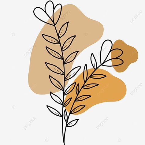 Aesthetic Leaves Drawing, Autumn Flowers Drawing, Line Art With Flowers, Post Background, Drawing Leaves, Art With Flowers, Ipad Inspo, Leaves Drawing, Leaves Doodle