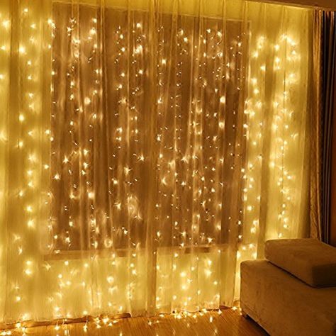 Twinkle Star 600 LED Window Curtain String Light for Wedding Party Home Garden Bedroom Outdoor Indoor Wall, Warm White * Click image for more details. (This is an affiliate link) #LightingCeilingFans Led Window, Led Curtain Lights, Led Curtain, Curtain String Lights, String Lights Wedding, Icicle Lights, Indoor String Lights, Garden Bedroom, Viria