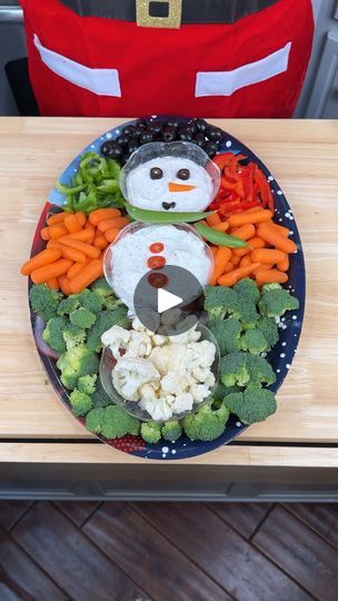 27K views · 258 reactions | Cute Snowman Veggie Tray and Dip | Cute Snowman Veggie Tray and Dip  Create a Holiday to Remeber with this cute idea for your veggies  This video was produced by Kiera J and Network Media,... | By Kiera & Ryan & Danny & Justine | Alright y'all. Today we are taking some veggies and plain old serving bowls and serving tray from the Dollar Tree and we are going to make it into just this fantastic holiday surprise. It's going to be more of like an appetizer or a little snacky snack for these holidays coming up. So I just grabbed this is about two heads of some broccoli and we sliced them all up after we washed them and I'm grabbing this little bag of some peeled and washed baby carrots. But y'all I'm just kind of setting it on the side each of those sides. And that Grinch Fruit Tray Ideas, Snowman Veggie Tray Ideas, Snowman Veggie Platter, Christmas Tree Veggie Tray Platter Ideas, Santa Veggie Platter, Grinch Veggie Platter, Christmas Theme Veggie Tray, Christmas Tree Relish Tray Ideas, Snowman Veggie Tray