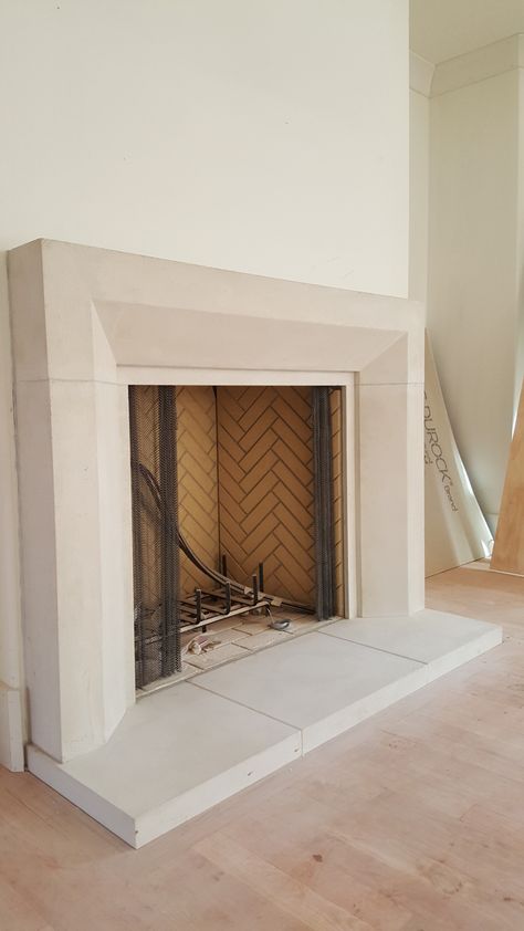 Cast Stone Fireplace Mantels - Traditional - Miami - by 378 | Houzz Mediterranean Fireplace, Cast Stone Fireplace Surround, Cast Stone Mantel, Carved Stone Fireplace, Custom Fireplace Mantels, Fireplace Facing, Cast Stone Fireplace, Stone Fireplace Mantel, Stone Fireplace Surround