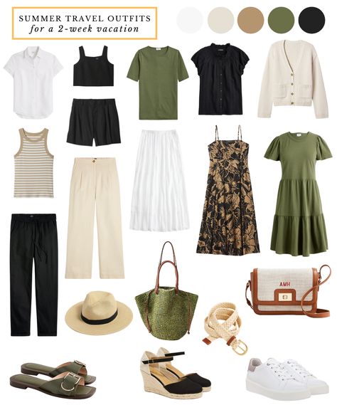 summer travel outfits, capsule wardrobe for summer, summer outfit ideas 7 Day Capsule Wardrobe Travel Outfits, Capsule Wardrobe Summer Travel, Europe Capsule Wardrobe, Summer Travel Outfits, Travel Capsule Wardrobe Summer, Inappropriate Clothing, Perfect Travel Outfit, Capsule Wardrobe Casual, Capsule Wardrobe Women