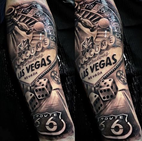 Roulette Tattoo, Rug Tattoo, Poker Tattoo, Arizona Tattoo, Casino Tattoo, Vegas Tattoo, Casino Roulette, Street Tattoo, Men Tattoos Arm Sleeve