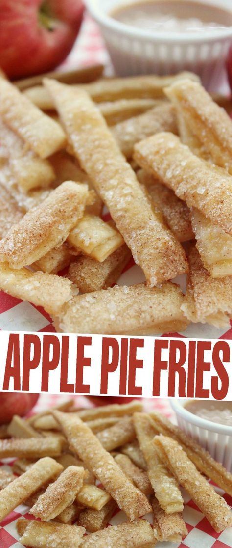 Apple Pie Fries, Pie Fries, Fried Apple Pies, Dessert Oreo, Apple Dessert, Apple Dessert Recipes, Fried Apples, Desserts Vegan, Homemade Apple Pies