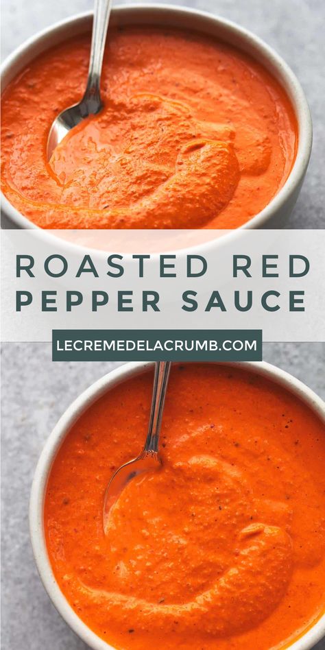 Red Pepper Almond Sauce, Red Pepper Spaghetti Sauce, Roasted Red Pepper Puree, Red Pepper Sauce For Fish, Roasted Red Peppers Sauce, Sweet Pepper Sauce Recipe, Roasted Peppers Sauce, Easy Roasted Red Pepper Sauce, Red Pepper Tomato Sauce