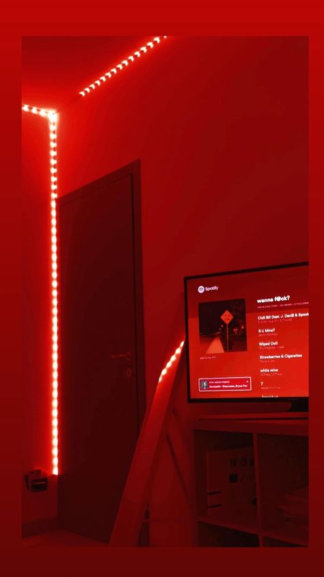 Red Lights Led, Zepeto Background Led Lights Bedroom, Red Led Couple, Bedroom With Red Led Lights, Red Led Lights Bedroom, Led Lights Snap, Red Led Aesthetic, Red Led Bedroom, Red Led Room