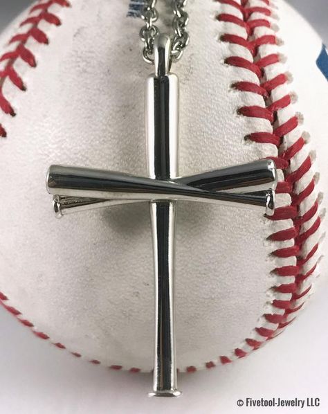 Show your love for the game and you love for Jesus Christ on and off the field with this sterling silver baseball bat cross! #Baseball Baseball Lifestyle, Personalized Baseball Gifts, Baseball Workouts, Baseball Cross, Baseball Jewelry, Baseball Crafts, Cross Wallpaper, Baseball Pictures, Cross Necklaces