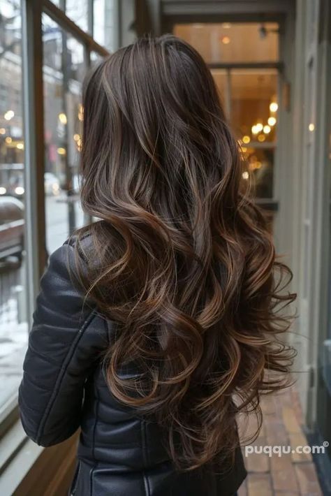 Coffee Hair Color Balayage, Balayage Hair For Fall 2024, Brown Ombre Curly Hair, Hair Color Ideas For Brunettes Winter, Hair Color Ideas For Brunettes For Fall, Fall Brunettes, Coffee Balayage, Winter Hair Color Ideas For Brunettes, Winter Brunette