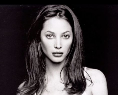 Christy Turlington, Black And White, Hair, White, Black