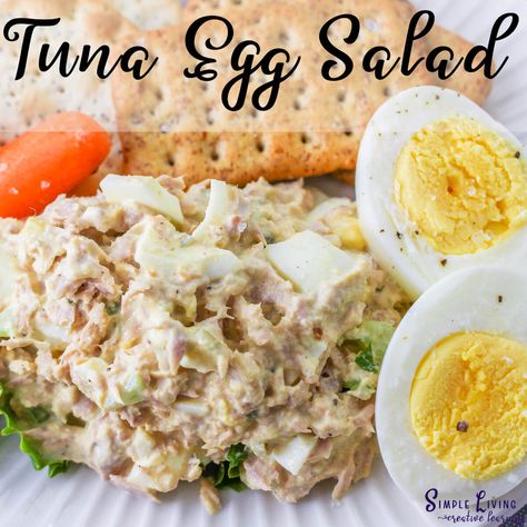 This deliciously creamy Tuna Egg Salad combines tin tuna with boiled eggs, taking the classic tuna salad up a notch. Tuna And Egg Salad Sandwich, Southern Tuna Salad Recipe With Egg, Tuna With Salad, Keto Tuna Salad With Egg, Tuna Fish Salad With Eggs, Green Salad With Tuna, Tuna Egg Salad Sandwich, Tuna Salad Recipe With Egg And Relish, Best Tuna Salad Sandwich