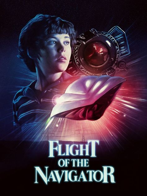 Flight Of The Navigator, Movie Challenge, Old Movie Poster, Sci Fi Tv, Sci Fi Films, Fiction Movies, Nerdy Things, Great Films, Science Fiction Art