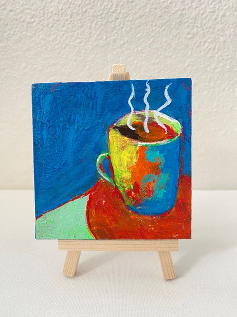 Canvas Painting Cute, Exhibit Ideas, Beautiful Energy, Painting Cute, Mini Easel, Art Exhibit, Painting Inspo, Mini Canvas, Acrylic Art