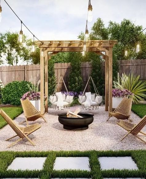 Fire Pit Landscaping, Backyard Renovations, Backyard Remodel, Backyard Inspiration, Have Inspiration, Backyard Fire, Backyard Inspo, Backyard Living, Outdoor Decor Backyard