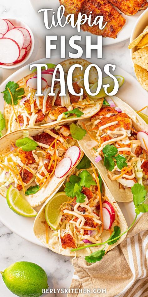 Tilapia For Fish Tacos, Fish Tacos Recipe Tilapia, Tilapia And Noodles Recipes, Fish Tacos Tilapia Baked, Tilapia Recipes Tacos, Fish Tacos With Tilapia, Fish Taco Recipe Tilapia, Tilapia Tacos Recipes, Talipia Tacos