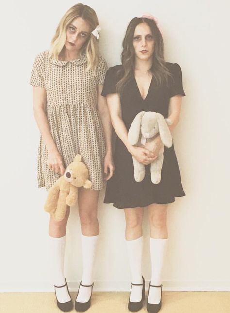 Be a dead doll for Halloween Creepy Doll Halloween Costume, Creepy Doll Costume, Creepy Doll Halloween, 2015 Halloween Costumes, Best Celebrity Halloween Costumes, Celebrity Costumes, Dainty Dress, Creepy Costumes, Best Friend Halloween Costumes