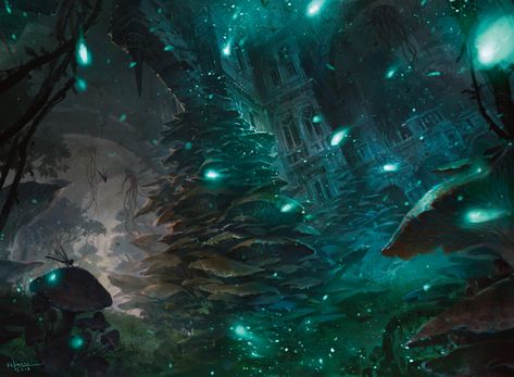 Forest 1 - Guilds of Ravnica MtG Art Mtg Art, Fantasy Forest, Alien Worlds, Fantasy City, Fantasy Setting, Fantasy Places, Fantasy Art Landscapes, Magic Art, Wizards Of The Coast