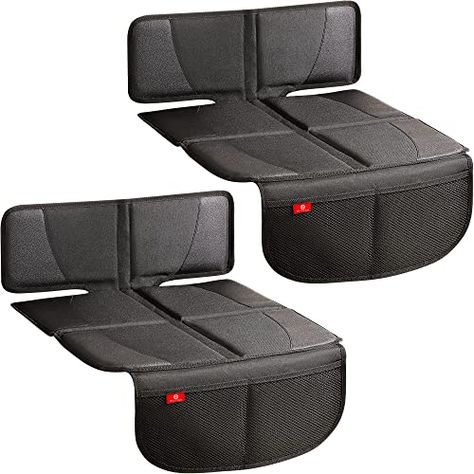 Helteko Car Seat Protector - 2 Pack Seat Mat for Under Child Booster Carseat, Seat Cover Protector from Waterproof & Stain Resistant Thickest Padding Material for Leather and Fabric Seats, Black Toddler Booster Seat, Car Seat Pad, Child Safety Seat, Cat Seat, Packing Car, Toddler Car Seat, Car Seat Protector, Booster Car Seat, Child Car Seat