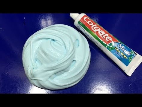 DIY Toothpaste Fluffy Slime!! No Shaving Cream, No Glue, No Borax! - YouTube Slime Without Glue Or Activator, Fluffy Slime No Glue, Slime Without Shaving Cream, Fluffy Slime Without Glue, Make Slime For Kids, Make Slime Without Glue, Borax Slime Recipe, Slime Without Glue, Diy Toothpaste