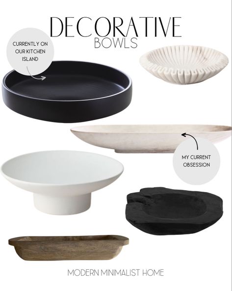 How To Style Decorative Bowls, Centerpiece Bowls, Black Vase Coffee Table, Styling A Large Decorative Bowl, Black Tray Decor Coffee Tables, Tray Decor Living Room, Black Tray Decor, Centerpiece With Large Black Bowl, Decorative Bowl