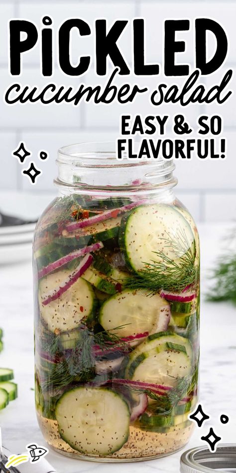 Pickled Cucumbers For Poke, Fresh Cucumber Pickles, Pickles Cucumbers And Onions, Cold Pickled Cucumber, Fresh Pickled Cucumber Salad, Canned Cucumber Salad, How To Make Cucumber Pickles, Cucumber Jar Salad, Pickled English Cucumber Recipes