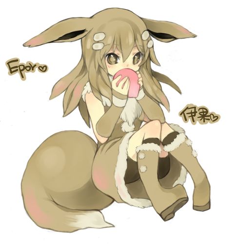 Eevee Gijinka, haha I've been inactive for a while Cosplay Pokemon, Eevee Cute, Pokémon Heroes, Pokemon Human Form, Gijinka Pokemon, Pokemon Eevee Evolutions, Pokemon People, Pokemon Gijinka, Pokemon Manga