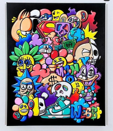 Graffiti Drawing Ideas, Graffiti Art Drawings, Doddle Art, Arte Doodle, Desain Buklet, Posca Marker, Graffiti Doodles, Posca Art, Doodle Art Drawing