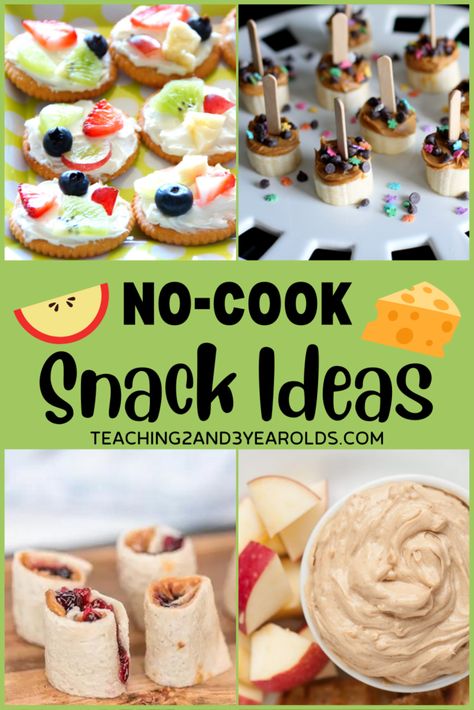 Easy snacks for kids that do not require an oven or stove! Perfect for the classroom, or when you are looking for an easy cooking activity at home. Brownies Snack Badge Ideas, No Cook Recipes For The Classroom, Summer Cooking Activities For Kids, No Cook Snack Ideas, Preschool Snacks For Classroom, Preschool Snack Ideas For Classroom, Brownies Activities, Bakery Theme, Snack Ideas For Kids