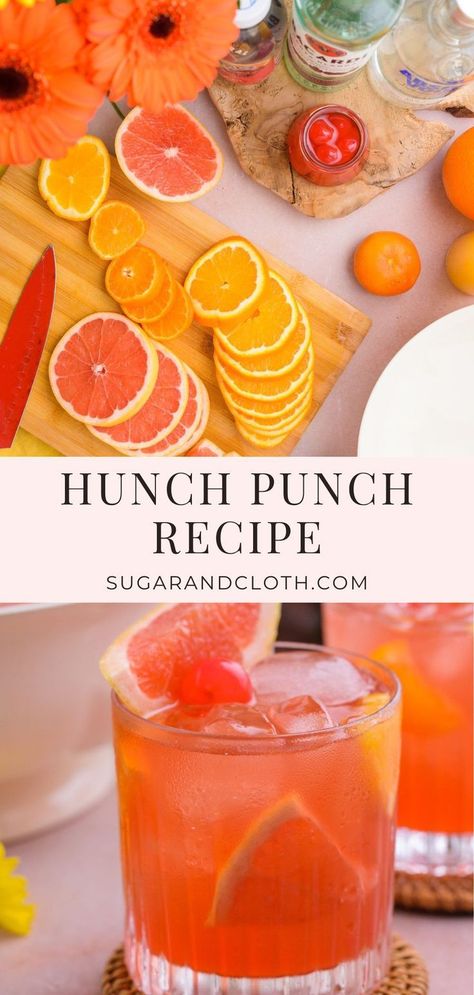 Sweet and fruity, the Hunch Punch recipe is the go-to party drink for a reason. It’s easy to make and easy to please for a large crowd. Hunch Punch Recipe, Hunch Punch, Wedding Punch, Simply Juice, Easy Party Punch, Vodka Punch, Ice Cream Cocktails, Alcoholic Punch Recipes, Peach Vodka