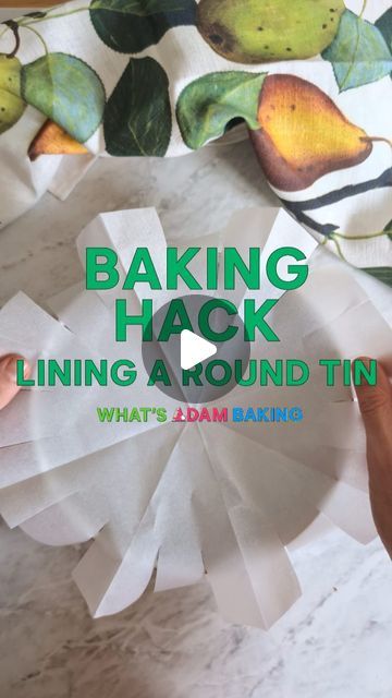 Baking Paper Hack, Tin Cakes, Baking Hack, Baking Tips And Tricks, Adam Miller, 8 Inch Cake, Baking Hacks, Cake Slice, Paper Cake