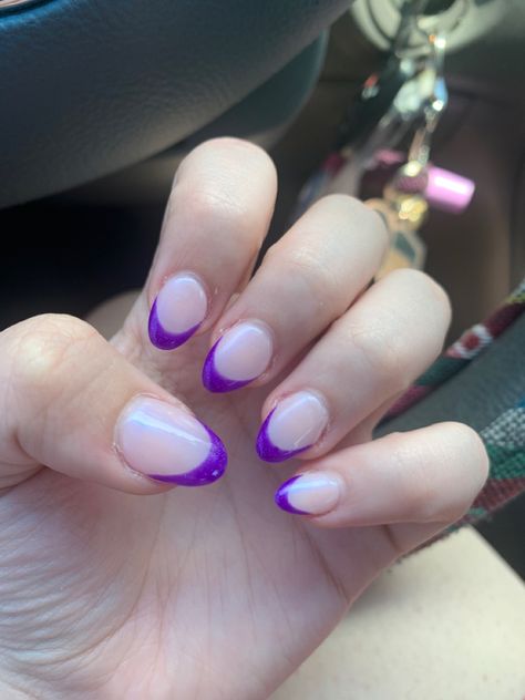 purp french tip Dark Purple French Tips, Purple French Tips, Dark Purple Nails, Purple French, Winter Ball, French Tips, Purple Nails, Dark Purple, Nail Ideas