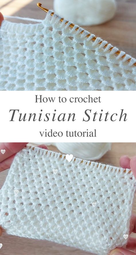 Tunisian Crochet Stitch - Crochet & Knit by Beja - Free Patterns, Videos + How To Tunisian Crochet Free, Butterfly Step By Step, Tunisian Crochet Blanket, Repetitive Pattern, Butterfly Tutorial, Tunisian Crochet Hook, Tunisian Crochet Patterns, Tunisian Crochet Stitches, Crochet Patterns Free Beginner