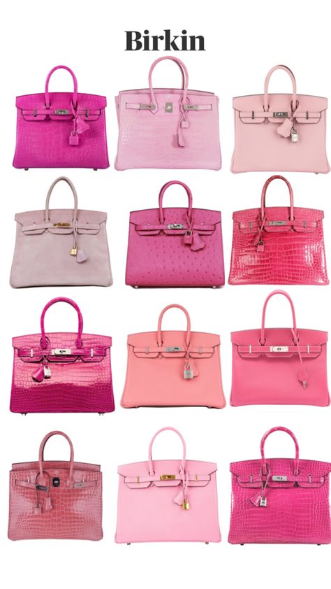 Pink Birkin 💗🎀 Birkin Closet, Birkin Colors, Pink Luxury Bag, Pink Birkin Bag, Birkin Bag Collection, Birkin Bag Aesthetic, Pink Birkin, Birkin Collection, Pink Hermes