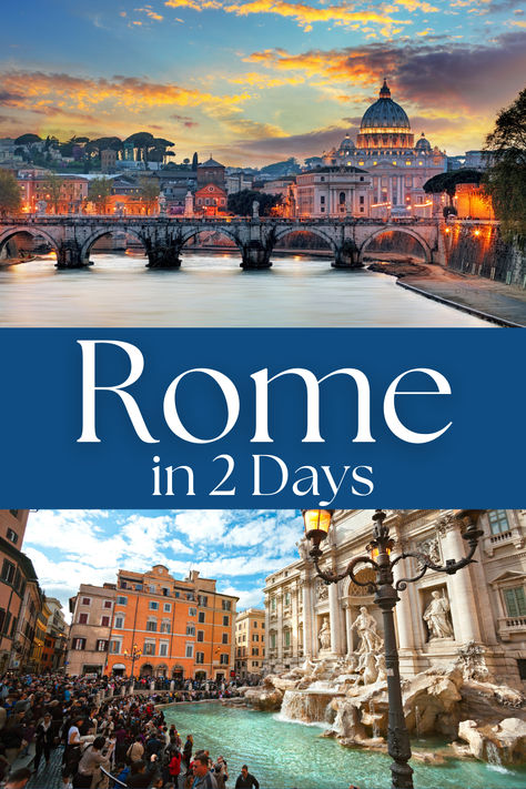 You can do a lot in Rome in 2 days, but you need to plan to visit Rome's top attractions, eat well, and get around easily.  This Rome Itinerary will guide you through the best things to do in Rome, Italy—essential places to visit, must-dos, and where to stay. And easy and practical Guide to Rome for first-time visitors. Rome In Two Days, Visiting Rome For The First Time, Top Things To Do In Rome Italy, Must See In Rome Italy, Traveling To Rome, Visit Rome Italy, Rome 2 Days, Visiting Rome Italy, Top Things To Do In Rome