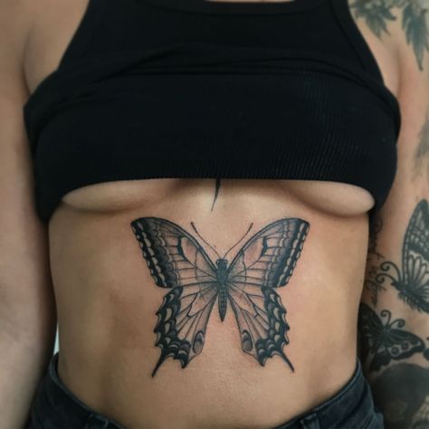 Butterfly Stomach Tattoo, Girl Stomach Tattoos, Butterfly Stomach, Stomach Tattoos Women, Stomach Tattoo, Belly Tattoos, Belly Tattoo, Torso Tattoos, Stomach Tattoos