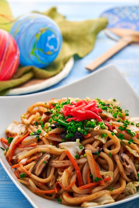 Yaki Udon Recipe (焼きうどん) Japanese Stir-fried Udon Noodles Yaki Udon Noodle Recipe, Udon Sauce, Yaki Udon Recipe, Asian Noodles Stir Fry, Udon Noodle Recipe, Recipes Using Rice, Udon Stir Fry, Stir Fried Noodles, Udon Noodles Recipe